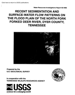 Recent Sedimentation and Surface-Water Flow Patterns on the Flood Plain of the North Fork Forked Deer River, Dyer County, Tennessee