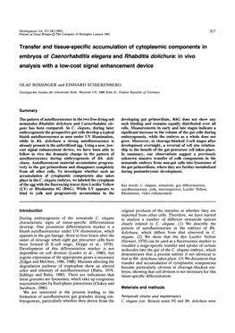 Caenorhabditis Elegans and Rhabditis Dolichura: in Vivo Analysis with a Low-Cost Signal Enhancement Device