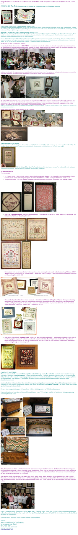 Attic Sampler Newsletter 04072006