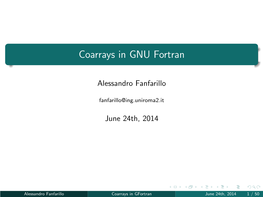 Coarrays in GNU Fortran