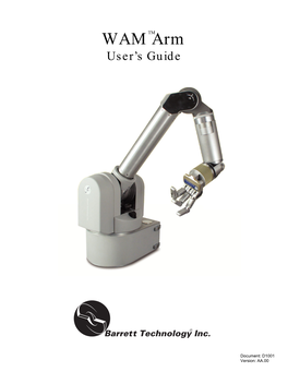 WAM Tmarm User’S Guide