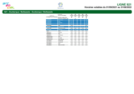 Horaires De La Ligne 921S