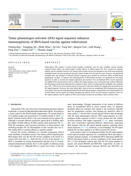 (Tpa) Signal Sequence Enhances Immunogenicity of MVA-Based