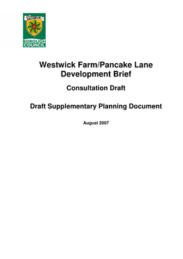 Westwick Farm/Pancake Lane Development Brief Consultation Draft