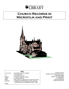 Church Records in Microfilm and Print