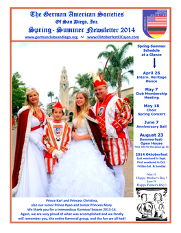 Spring- Summer Newsletter 2014 ~