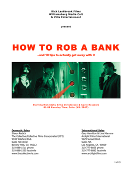 HOW to ROB a BANK ..And 10 Tips to Actually Get Away with It