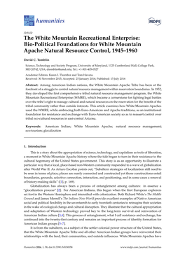 Bio-Political Foundations for White Mountain Apache Natural Resource Control, 1945–1960