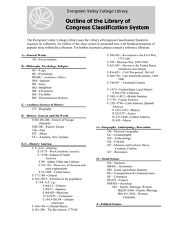 Library of Congress Classification System