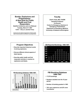 Bombs, Explosions and Preparedness