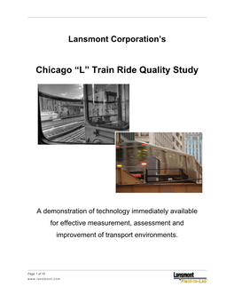 Chicago “L” Train Ride Quality Study