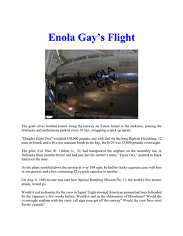 WWII Enola Gay's Flight