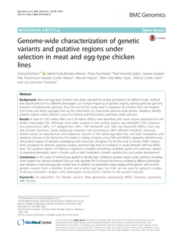 Genome-Wide Characterization of Genetic Variants and Putative