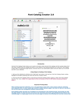 Font Catalog Creator 2.0