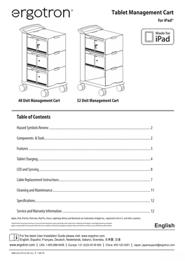 Tablet Management Cart for Ipad®