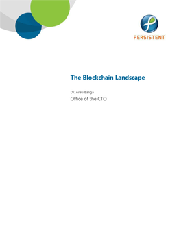 The Blockchain Landscape