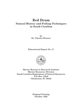 Red Drum Natural History and Fishing Techniques in South Carolina