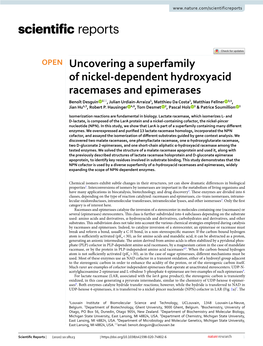 Uncovering a Superfamily of Nickel-Dependent Hydroxyacid