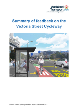 Summary of Feedback on the Victoria Street Cycleway