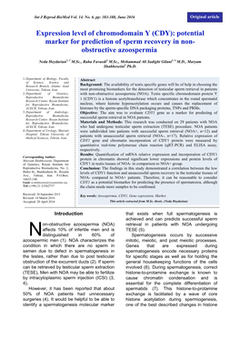 Obstructive Azoospermia