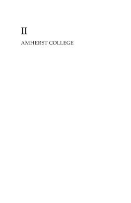 AMHERST COLLEGE Amherst College