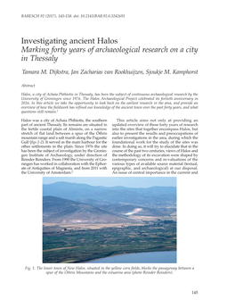 Investigating Ancient Halos Marking Forty Years of Archaeological Research on a City in Thessaly