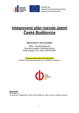 Integrovaný Plán Rozvoje Území České Budějovice