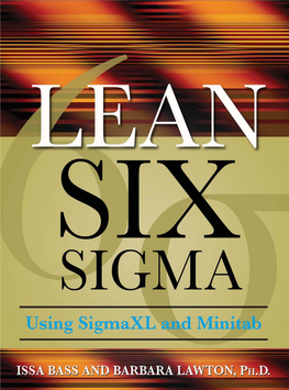 Lean Six Sigma Using Sigmaxl and Minitab ABOUT the AUTHORS
