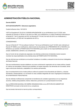 Administración Pública Nacional