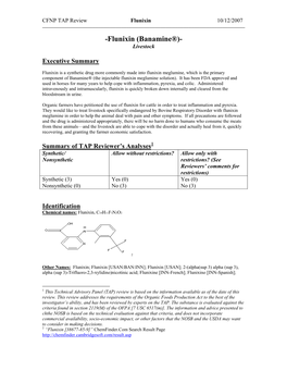 Flunixin (Banamine®)- Livestock