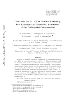 Two-Loop N F= 1 QED Bhabha Scattering: Soft Emission And