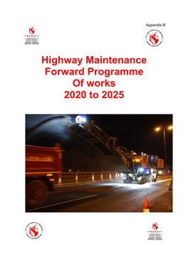Highway Maintenance Forward Programme of Works 2020 to 2025