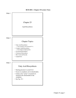 Chapter 25 Lecture Notes