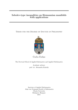 Sobolev-Type Inequalities on Riemannian Manifolds with Applications