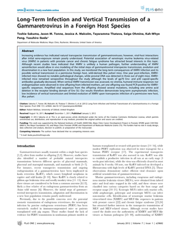 Long-Term Infection and Vertical Transmission of a Gammaretrovirus in a Foreign Host Species