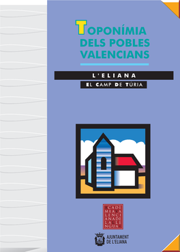 L'eliana | Toponímia Dels Pobles Valencians |