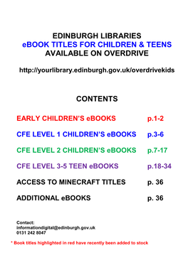 Child Teen Ebooks Jan 2017