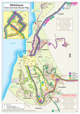 Whitehaven and Carlisle Vale East View to Cockermouth Town Services Route Map Road 600 and Carlisle Whitehaven