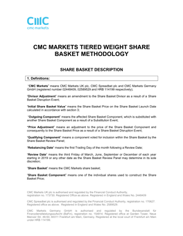 Cmc Markets Tiered Weight Share Basket Methodology