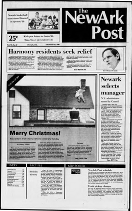 Harmony Residents Seel(. Relief Newark Selects Merry Christmas!