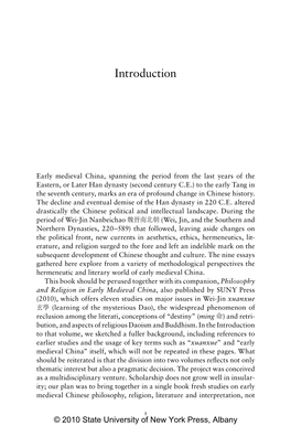 Interpretation and Literature in Early Medieval China