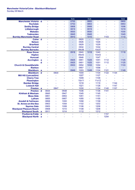 Manchester Victoria/Colne - Blackburn/Blackpool Sunday 08 March