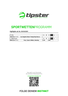 Sportwettenprogramm