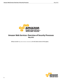 Amazon Web Services: Overview of Security Processes May 2011