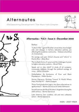 Alternautas La Tri (Re)Searching Development: the Abya Yala Chapter