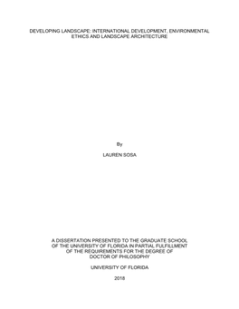 University of Florida Thesis Or Dissertation Formatting