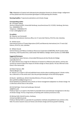 Adaptation of Tropical and Subtropical Pine Plantation Forestry to Climate