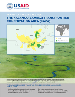 The Kavango-Zambezi Transfrontier Conservation Area (Kaza)