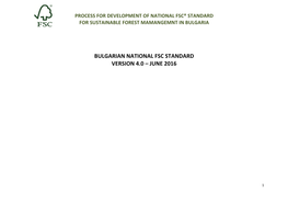 Bulgarian National Fsc Standard Version 4.0 – June 2016