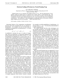 Electron Cooling of Protons in a Nested Penning Trap